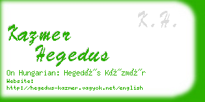 kazmer hegedus business card